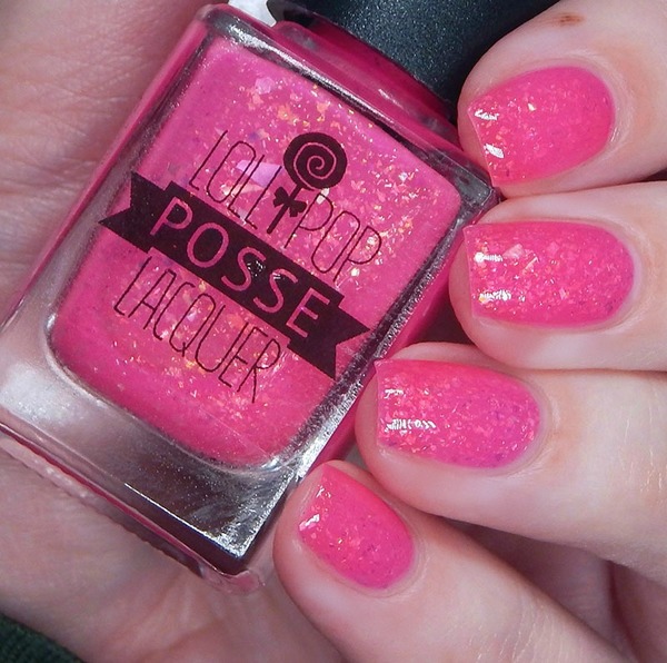 Nail polish swatch / manicure of shade Lollipop Posse Lacquer Oh Frabjous Day