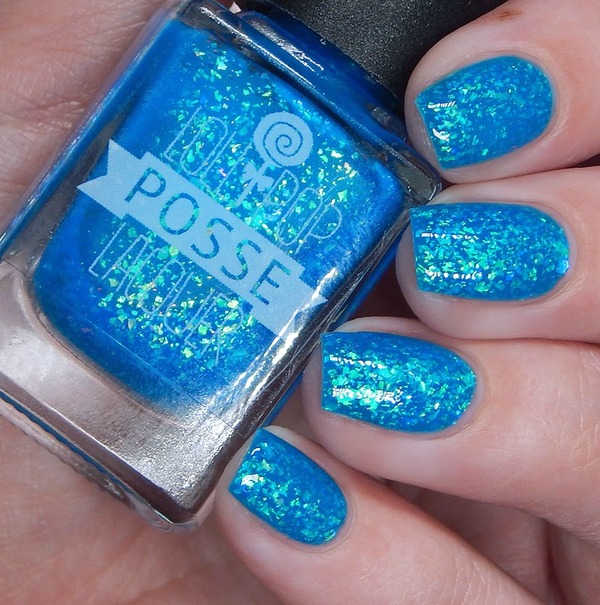Nail polish swatch / manicure of shade Lollipop Posse Lacquer ‘Twas Brilling