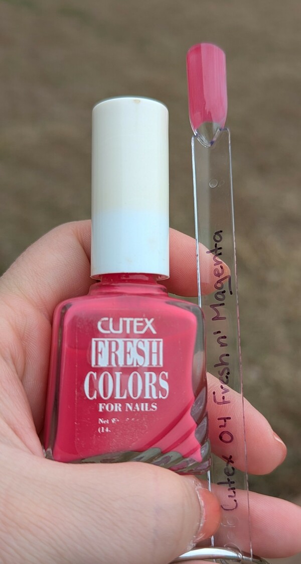 Nail polish swatch / manicure of shade Cutex Fresh n' Magenta