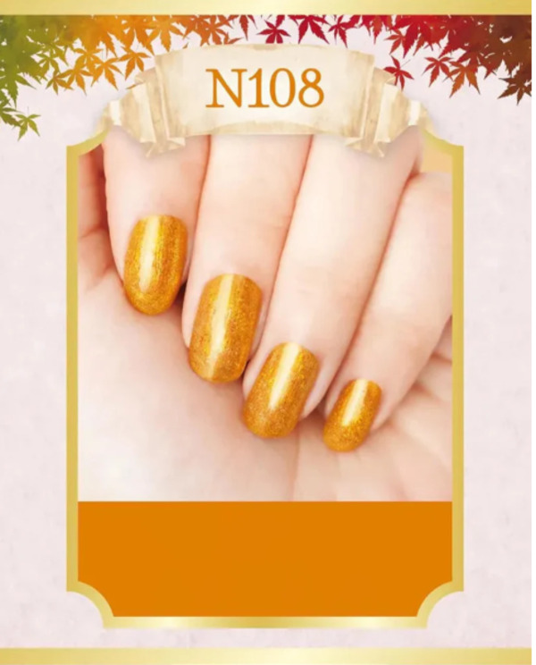 Nail polish swatch / manicure of shade Canmake Ginkgo Avenue