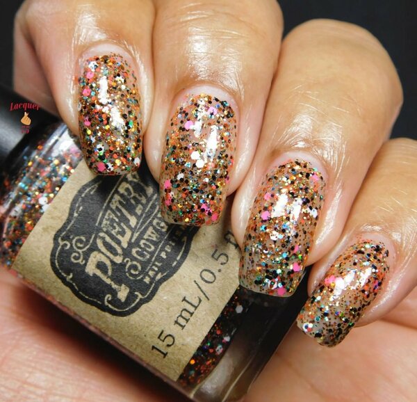 Nail polish swatch / manicure of shade Poetry Cowgirl Tropical Pumpkins