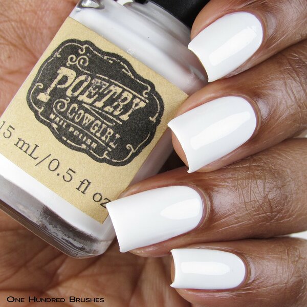 Nail polish swatch / manicure of shade Poetry Cowgirl White Out