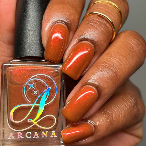 Nail polish swatch / manicure of shade Arcana Lacquer Foraged