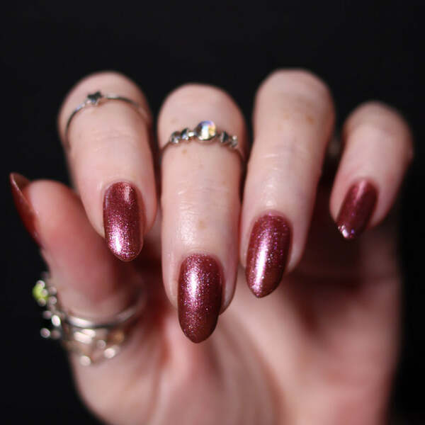 Nail polish swatch / manicure of shade Arcana Lacquer Marred Wasteland