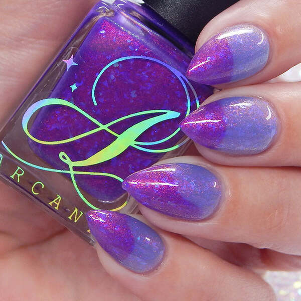 Nail polish swatch / manicure of shade Arcana Lacquer Festival of Comets
