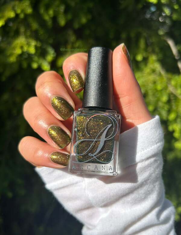 Nail polish swatch / manicure of shade Arcana Lacquer Through the Fog Again