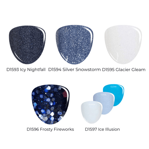 Nail polish swatch / manicure of shade Revel Frosty Fireworks