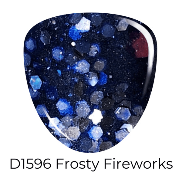 Nail polish swatch / manicure of shade Revel Frosty Fireworks