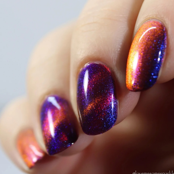 Nail polish swatch / manicure of shade Emily de Molly Sunset Over The Bay