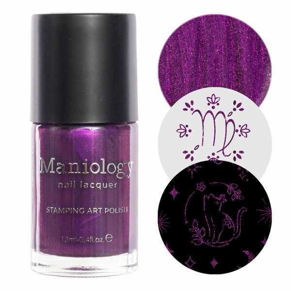 Nail polish swatch / manicure of shade Maniology Foxglove (B500)