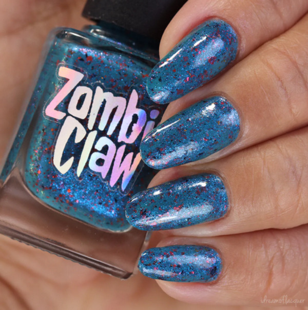 Nail polish swatch / manicure of shade Zombie Claw Video Demon