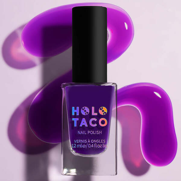 Nail polish swatch / manicure of shade Holo Taco Grape Expectations