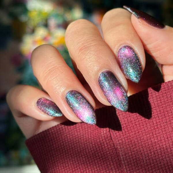 Nail polish swatch / manicure of shade Bee's Knees Lacquer Floral Maiden