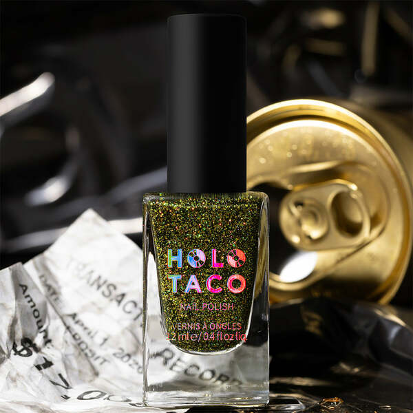 Nail polish swatch / manicure of shade Holo Taco Sparkly Sh*t