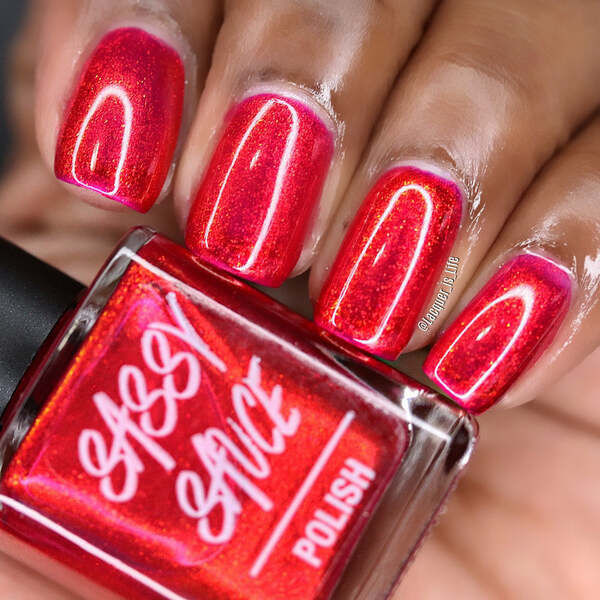 Nail polish swatch / manicure of shade Sassy Sauce Chicago Fire