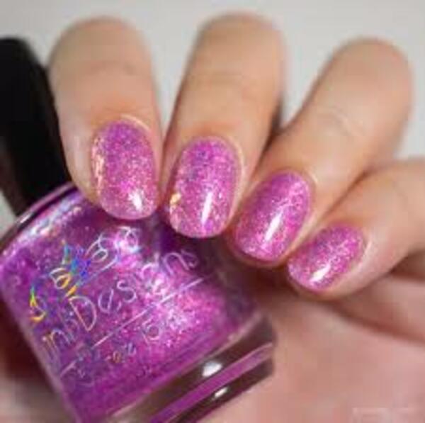 Nail polish swatch / manicure of shade LynBDesigns Ube Smoothie