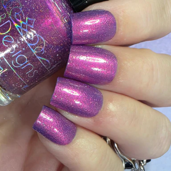 Nail polish swatch / manicure of shade LynBDesigns Salmon Supreme