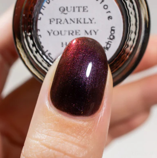 Nail polish swatch / manicure of shade LynBDesigns Quite Frankly, You're My Hero