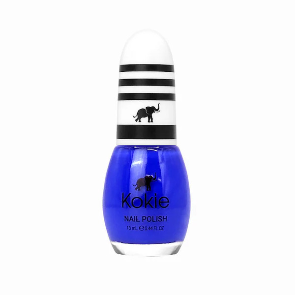 Nail polish swatch / manicure of shade Kokie Royally blue