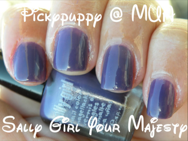 Nail polish swatch / manicure of shade Sally Girl Your Majesty
