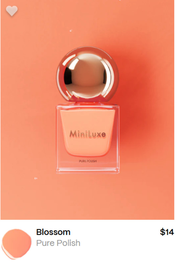 Nail polish swatch / manicure of shade MiniLuxe Blossom