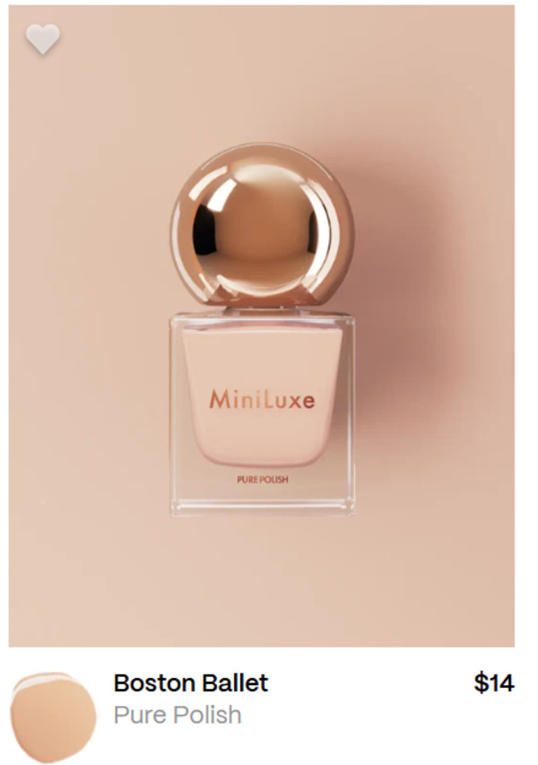 Nail polish swatch / manicure of shade MiniLuxe Boston Ballet