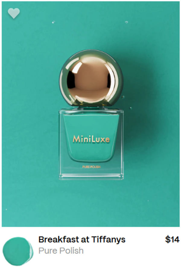 Nail polish swatch / manicure of shade MiniLuxe Breakfast at Tiffanys