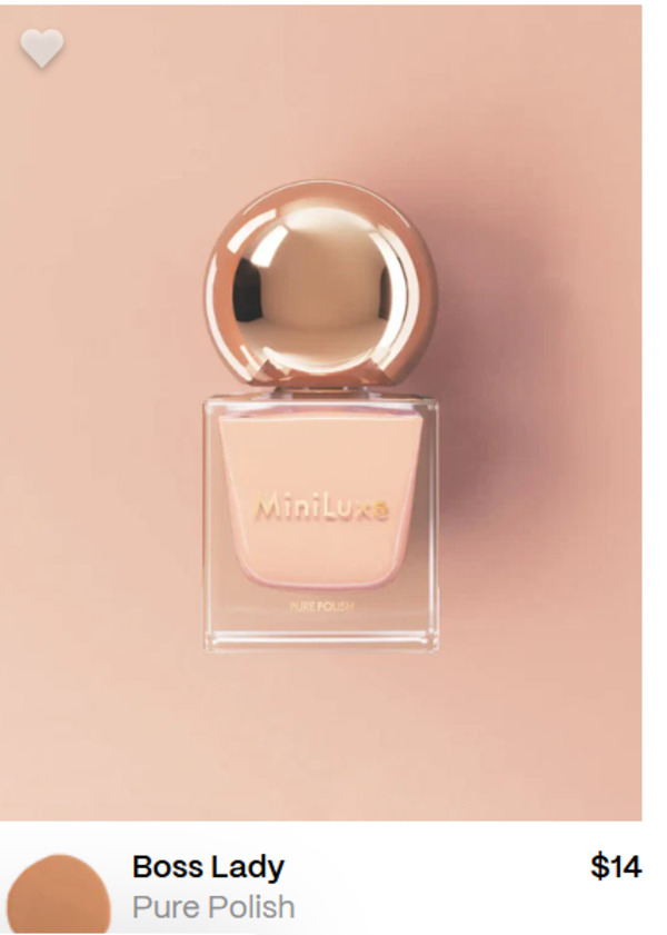 Nail polish swatch / manicure of shade MiniLuxe Boss Lady