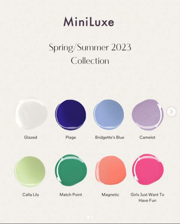 Nail polish swatch / manicure of shade MiniLuxe Calla Lily