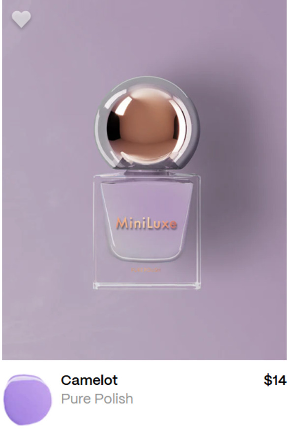 Nail polish swatch / manicure of shade MiniLuxe Camelot