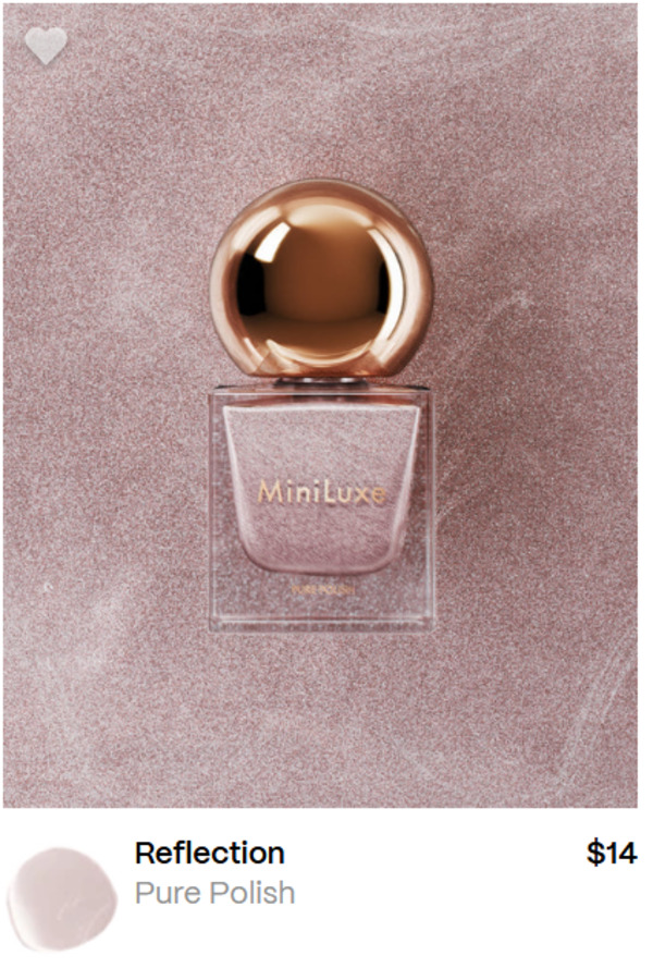 Nail polish swatch / manicure of shade MiniLuxe Reflection