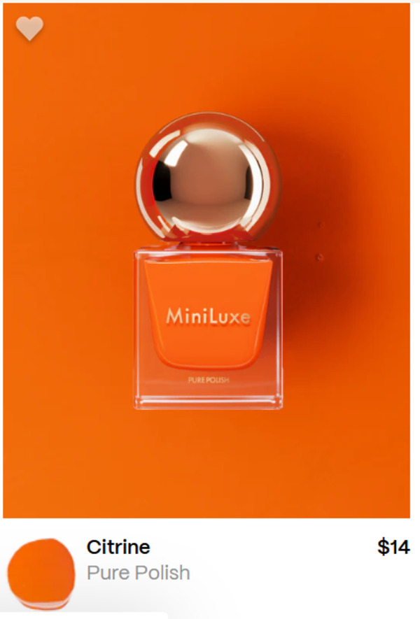 Nail polish swatch / manicure of shade MiniLuxe Citrine