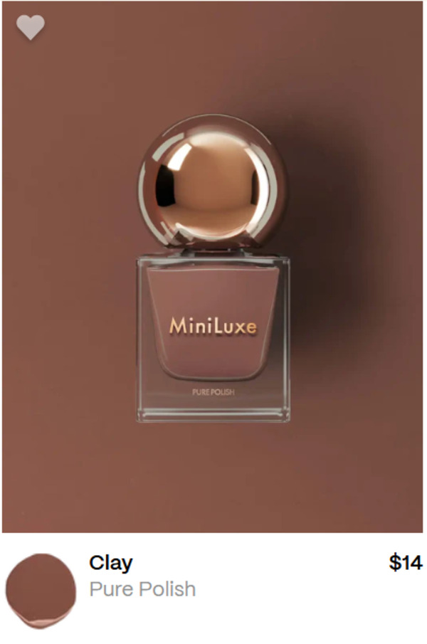 Nail polish swatch / manicure of shade MiniLuxe Clay