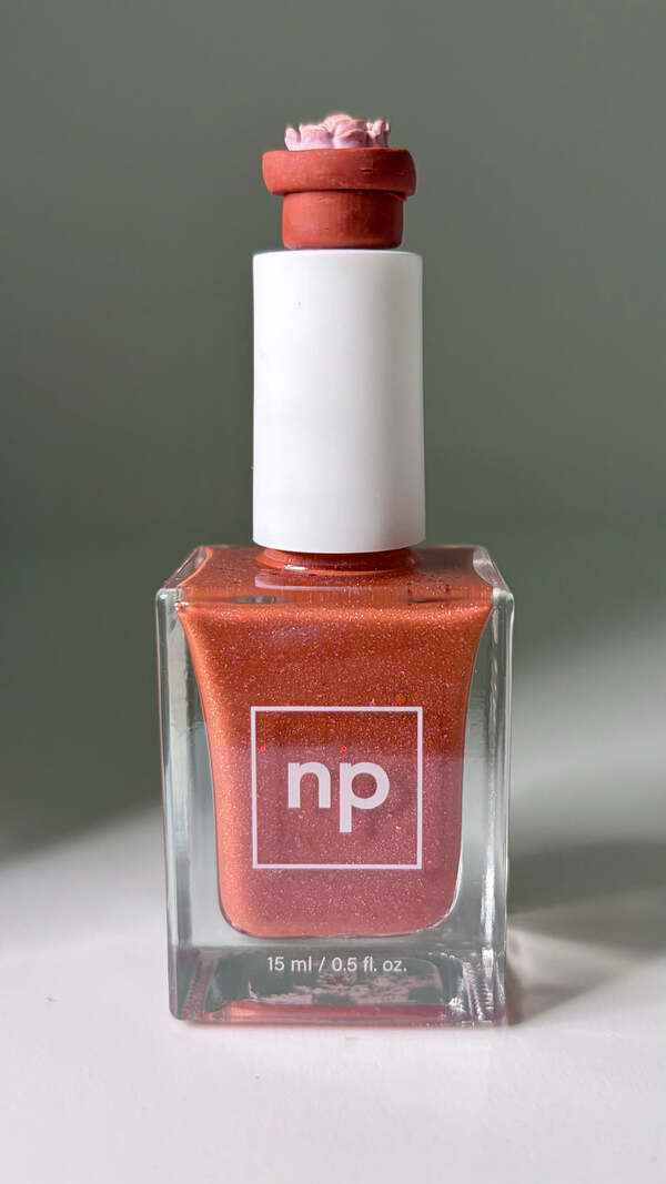 Nail polish swatch / manicure of shade Nail pollies Terra-cotta be kidding me