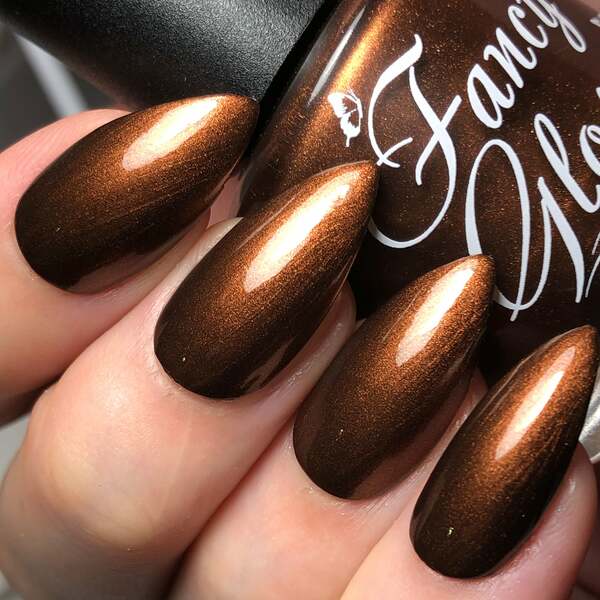 Nail polish swatch / manicure of shade Fancy Gloss Brazen