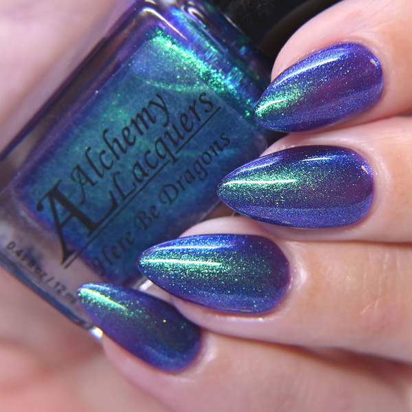 Nail polish swatch / manicure of shade Alchemy Lacquers Here Be Dragons