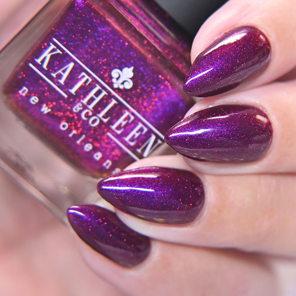 Nail polish swatch / manicure of shade Kathleen and Co The Sky Was All Purple