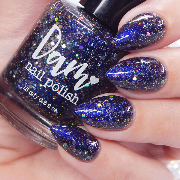 Nail polish swatch / manicure of shade Dam Nail Polish No! Not Rainbow Road
