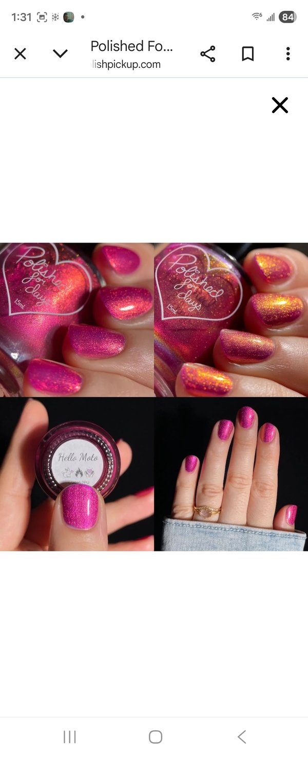 Nail polish swatch / manicure of shade Polished for Days Hello Moto