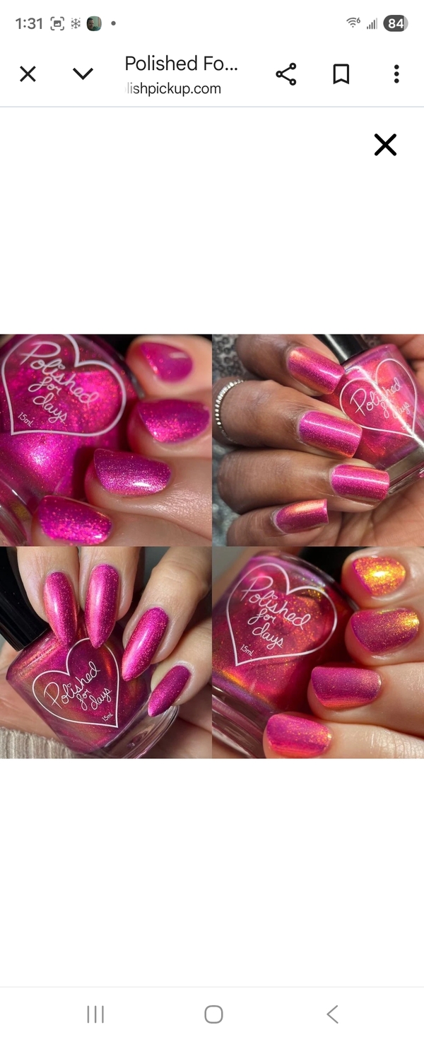 Nail polish swatch / manicure of shade Polished for Days Hello Moto