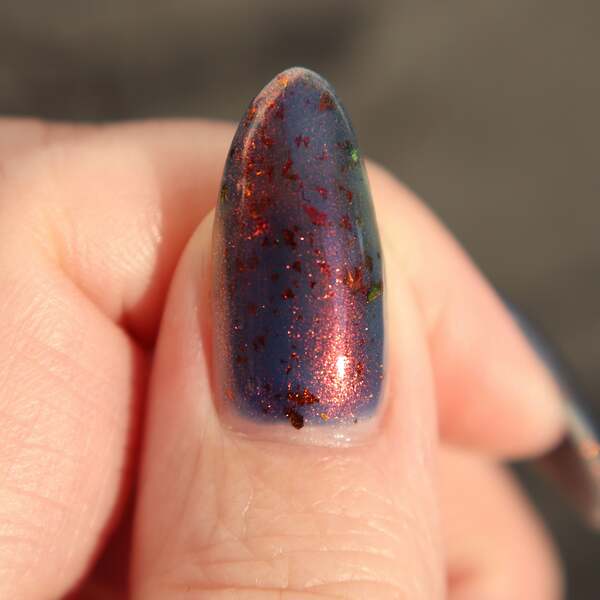 Nail polish swatch / manicure of shade Sassy Sauce Polish I Just Blue Into Town