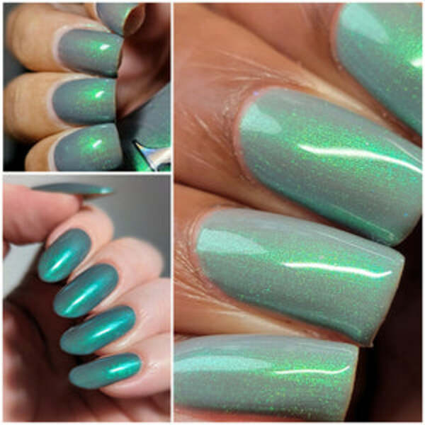 Nail polish swatch / manicure of shade Baroness X Matcha