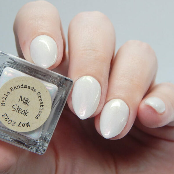 Nail polish swatch / manicure of shade Atomic Polish Milk Steak