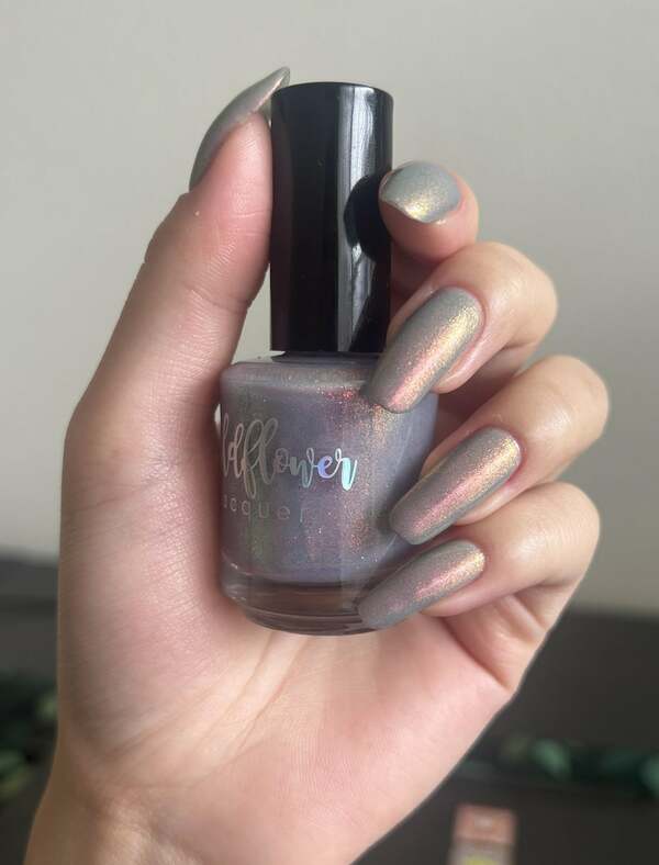 Nail polish swatch / manicure of shade Wildflower Lacquer Home is Where the Butt Is