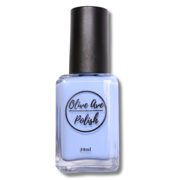 Nail polish swatch / manicure of shade Olive Ave Polish Cornflower