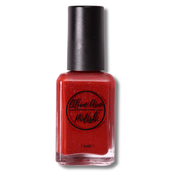 Nail polish swatch / manicure of shade Olive Ave Polish Spark