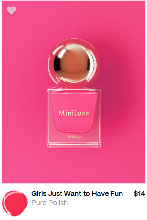 Nail polish swatch / manicure of shade MiniLuxe Girls Just Want To Have Fun
