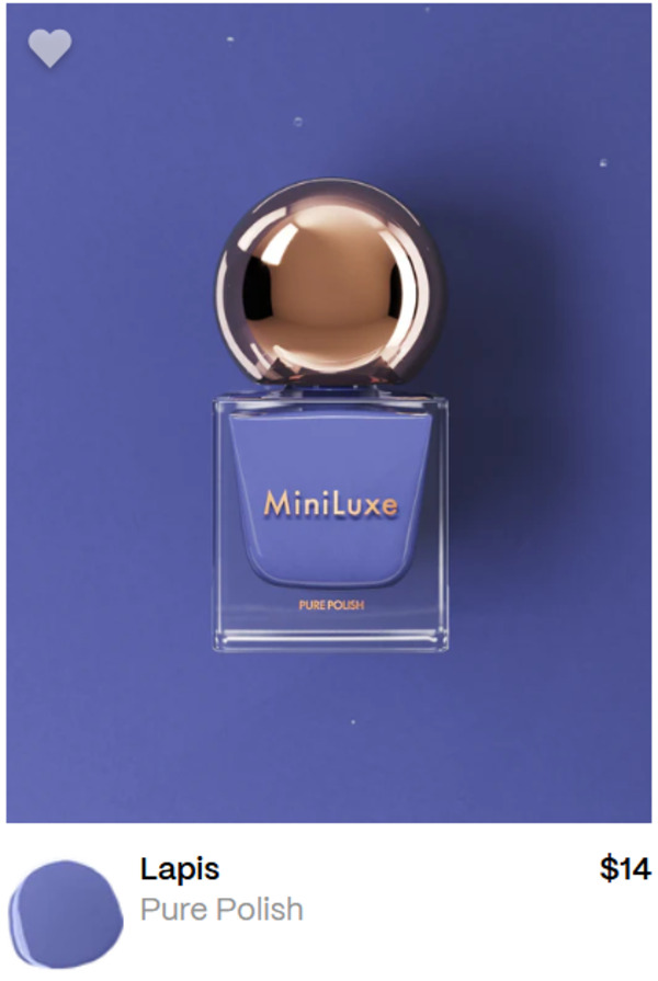 Nail polish swatch / manicure of shade MiniLuxe Lapis