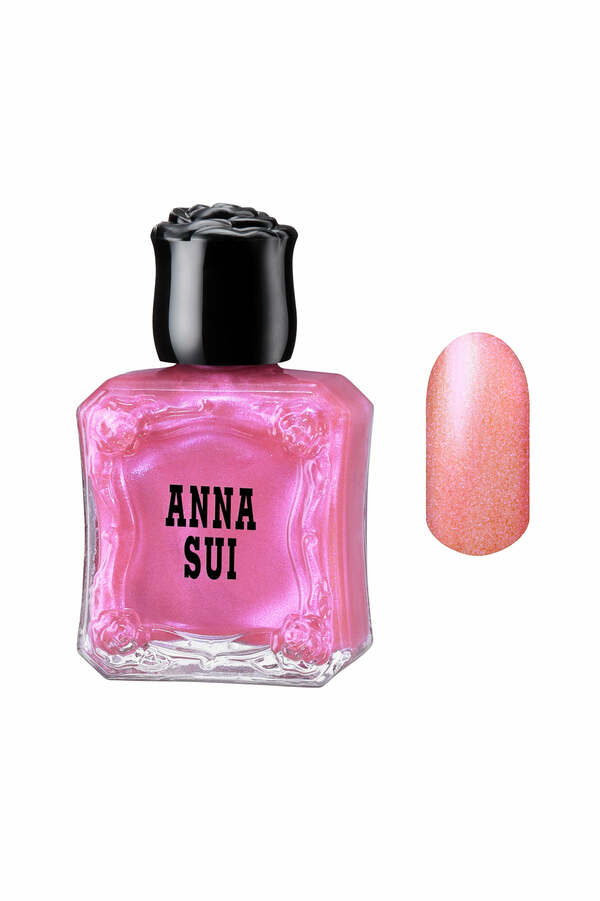 Nail polish swatch / manicure of shade Anna Sui Electric Hibiscus