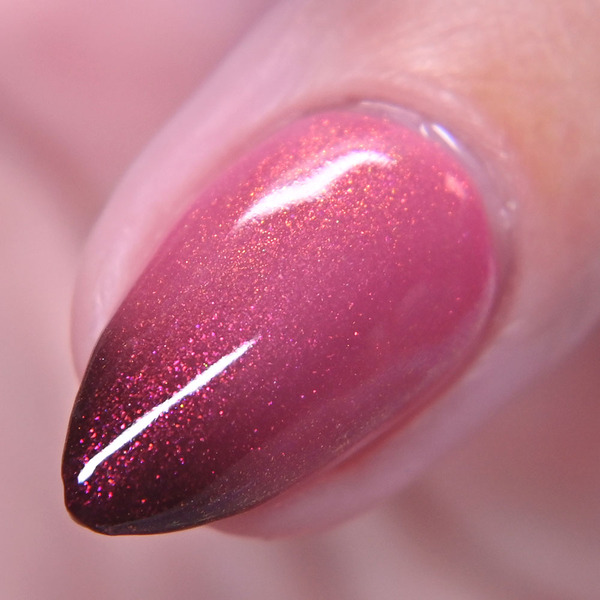 Nail polish swatch / manicure of shade Kathleen and Co Strawberry Fizz